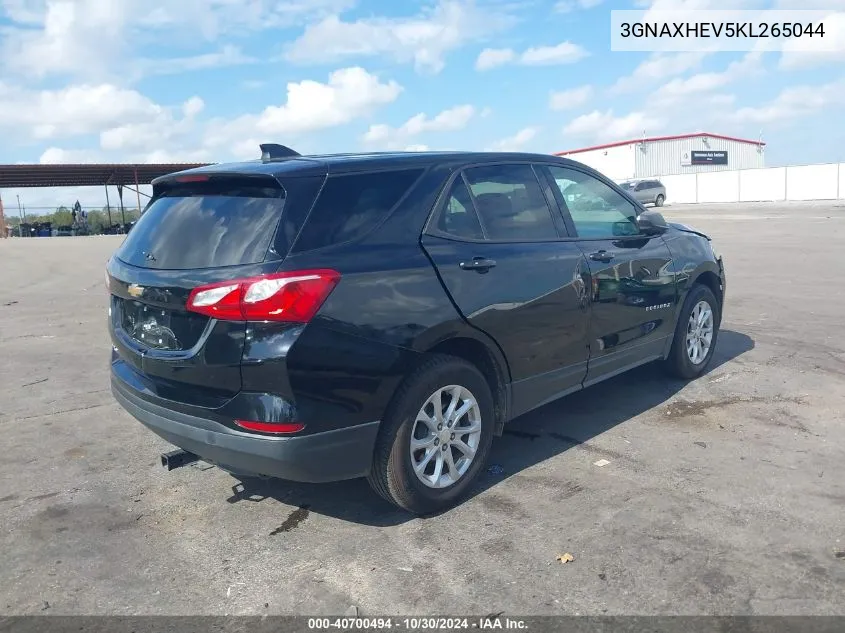 2019 Chevrolet Equinox Ls VIN: 3GNAXHEV5KL265044 Lot: 40700494