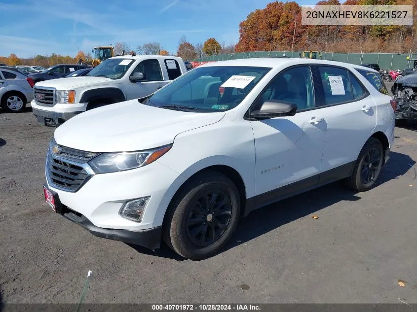 2019 Chevrolet Equinox Ls VIN: 2GNAXHEV8K6221527 Lot: 40701972