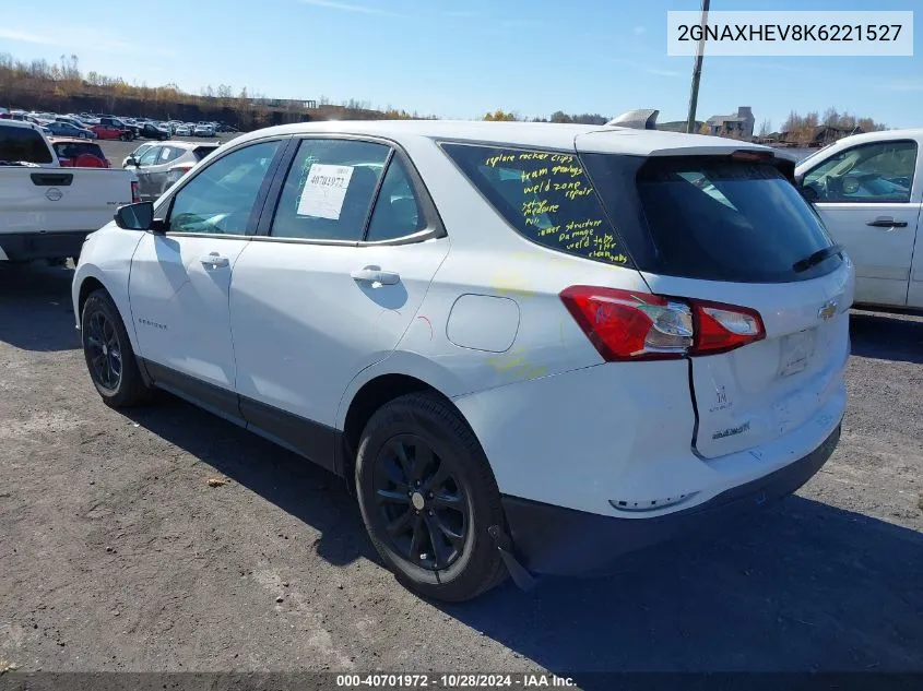 2019 Chevrolet Equinox Ls VIN: 2GNAXHEV8K6221527 Lot: 40701972