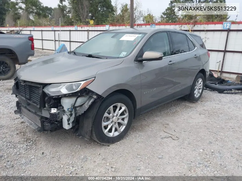 2019 Chevrolet Equinox Lt VIN: 3GNAXKEV5KS513229 Lot: 40704294