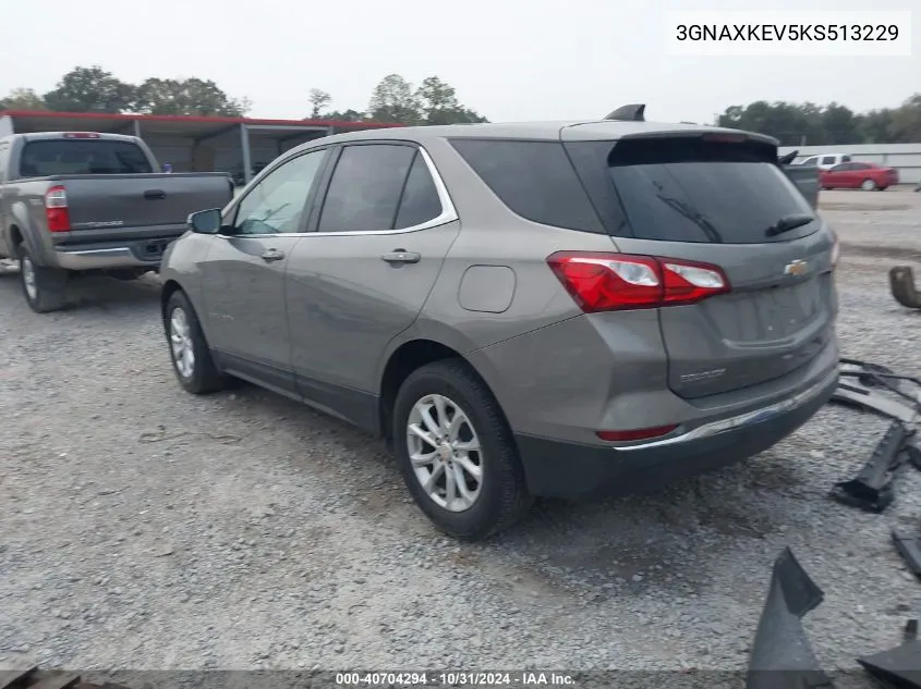 2019 Chevrolet Equinox Lt VIN: 3GNAXKEV5KS513229 Lot: 40704294