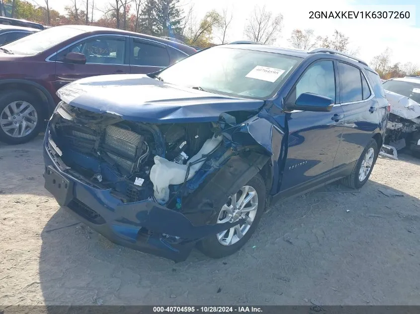 2019 Chevrolet Equinox Lt VIN: 2GNAXKEV1K6307260 Lot: 40704595