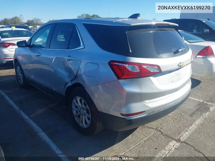 2019 Chevrolet Equinox Lt VIN: 2GNAXKEVXK6199270 Lot: 40706297