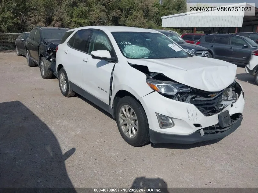 2019 Chevrolet Equinox Lt VIN: 2GNAXTEV5K6251023 Lot: 40708697