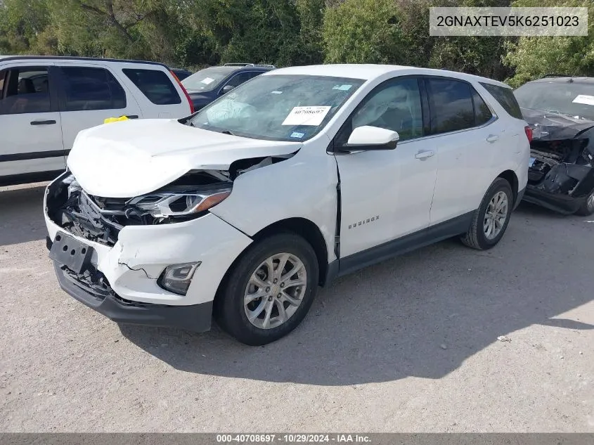 2019 Chevrolet Equinox Lt VIN: 2GNAXTEV5K6251023 Lot: 40708697