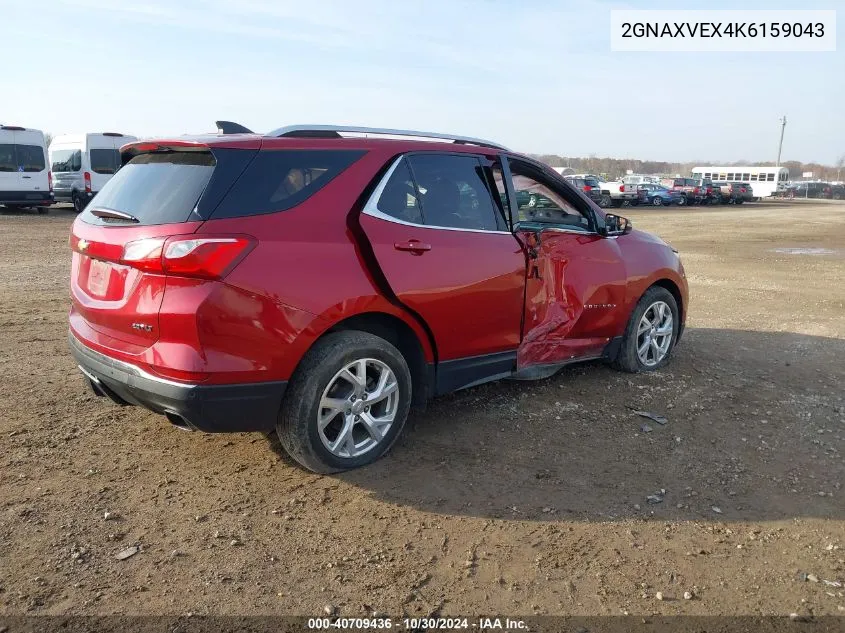 2019 Chevrolet Equinox Lt VIN: 2GNAXVEX4K6159043 Lot: 40709436