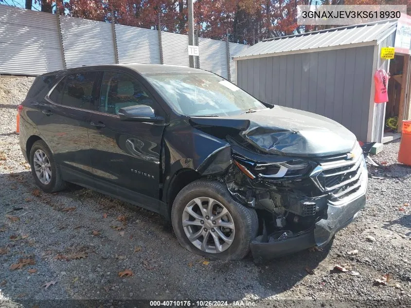 2019 Chevrolet Equinox Lt VIN: 3GNAXJEV3KS618930 Lot: 40710175