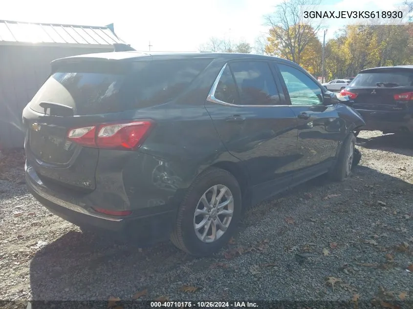 2019 Chevrolet Equinox Lt VIN: 3GNAXJEV3KS618930 Lot: 40710175