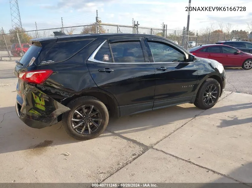 2019 Chevrolet Equinox Lt VIN: 2GNAXKEV9K6166728 Lot: 40711245