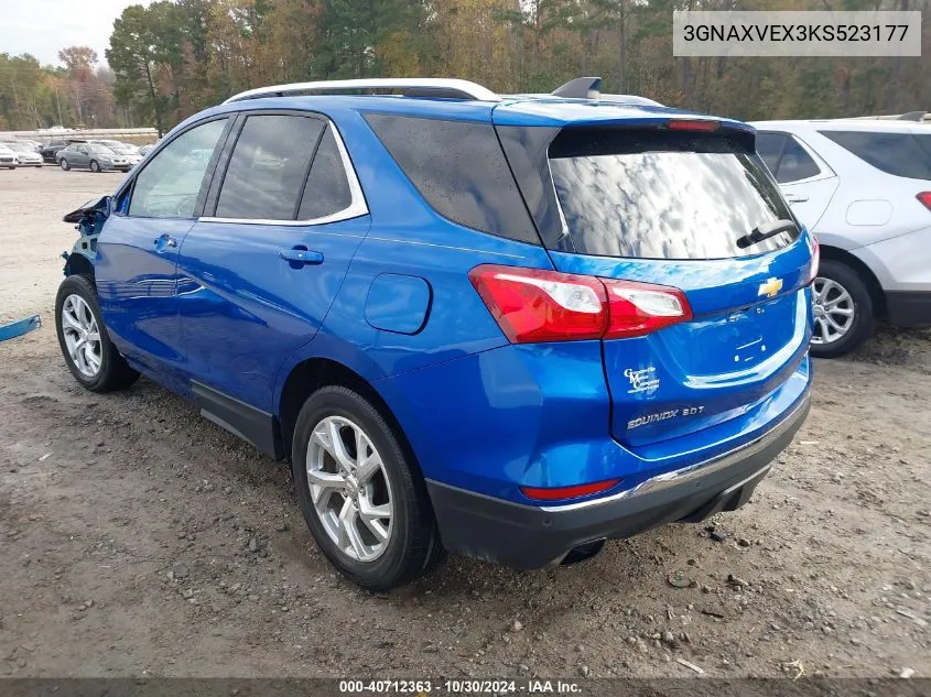 2019 Chevrolet Equinox Lt VIN: 3GNAXVEX3KS523177 Lot: 40712363