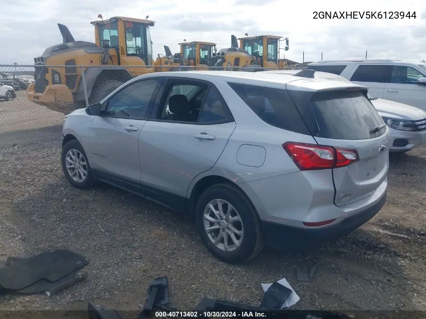 2019 Chevrolet Equinox Ls VIN: 2GNAXHEV5K6123944 Lot: 40713402