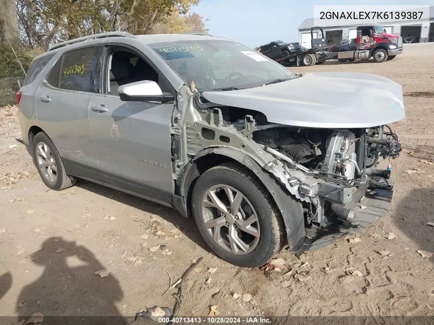 2019 Chevrolet Equinox Lt VIN: 2GNAXLEX7K6139387 Lot: 40713413