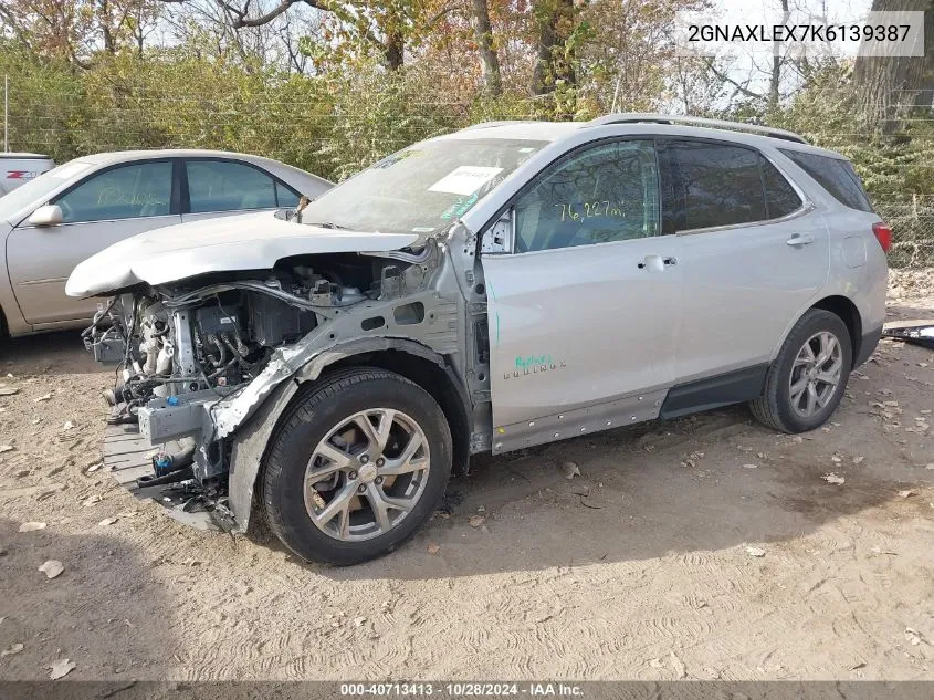 2019 Chevrolet Equinox Lt VIN: 2GNAXLEX7K6139387 Lot: 40713413