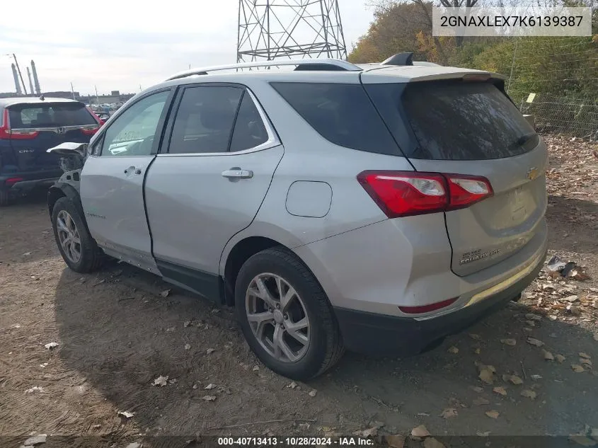 2019 Chevrolet Equinox Lt VIN: 2GNAXLEX7K6139387 Lot: 40713413