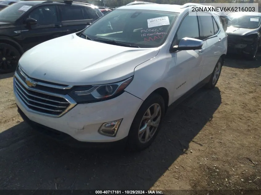 2019 Chevrolet Equinox Premier VIN: 2GNAXNEV6K6216003 Lot: 40717181