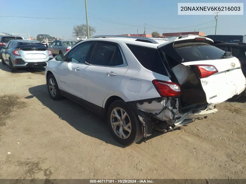 2019 Chevrolet Equinox Premier VIN: 2GNAXNEV6K6216003 Lot: 40717181