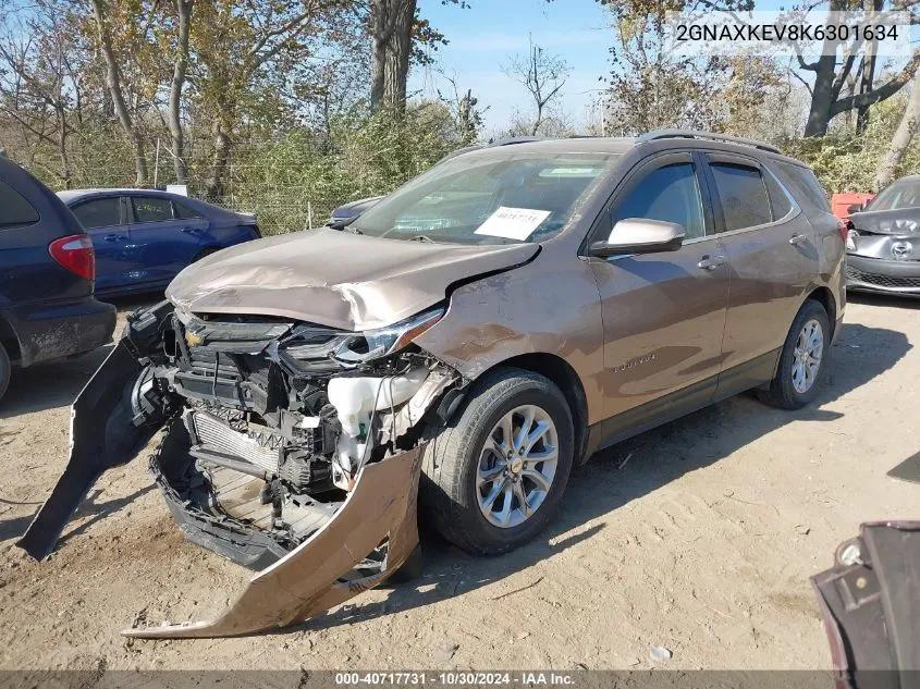 2019 Chevrolet Equinox Lt VIN: 2GNAXKEV8K6301634 Lot: 40717731