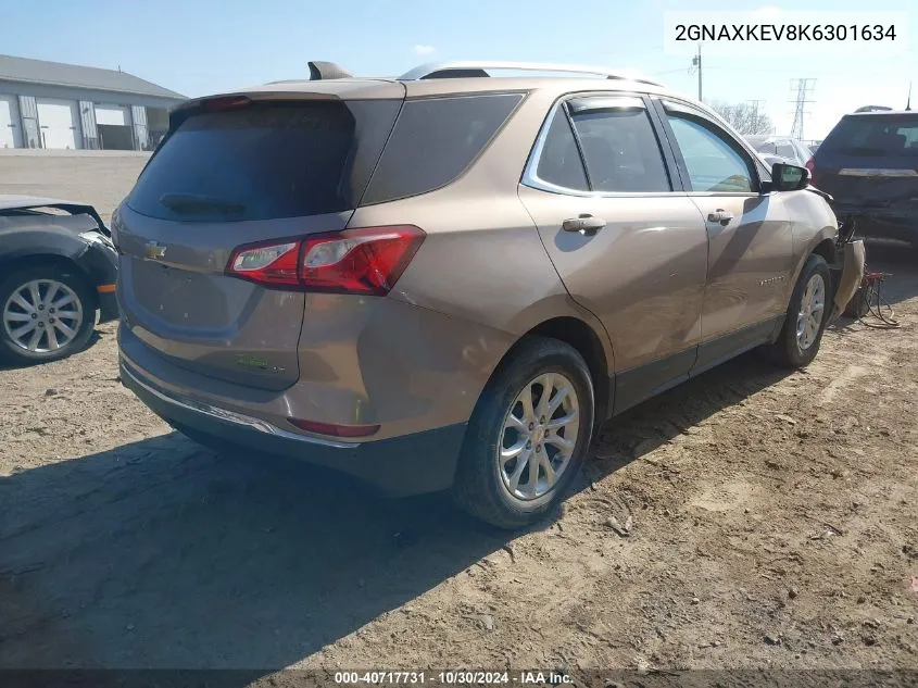 2019 Chevrolet Equinox Lt VIN: 2GNAXKEV8K6301634 Lot: 40717731