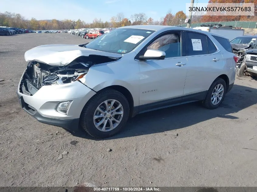 2019 Chevrolet Equinox Lt VIN: 3GNAXKEV6KS577683 Lot: 40717759