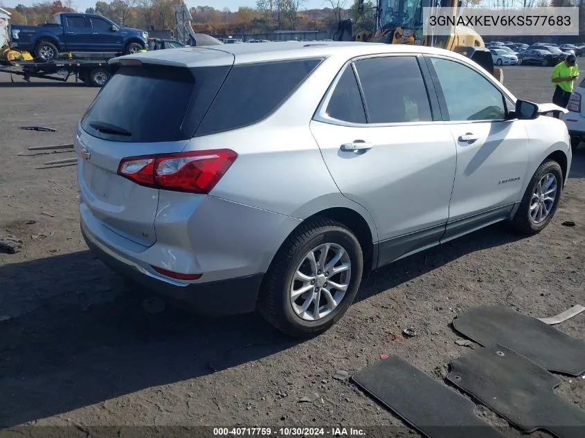 2019 Chevrolet Equinox Lt VIN: 3GNAXKEV6KS577683 Lot: 40717759