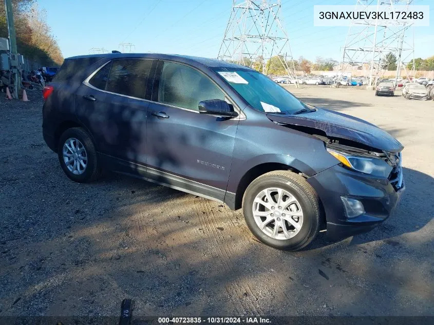 2019 Chevrolet Equinox Lt VIN: 3GNAXUEV3KL172483 Lot: 40723835