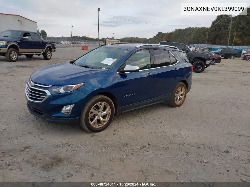 2019 Chevrolet Equinox Premier VIN: 3GNAXNEV0KL399099 Lot: 40724011