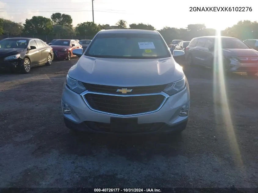 2019 Chevrolet Equinox Lt VIN: 2GNAXKEVXK6102276 Lot: 40726177