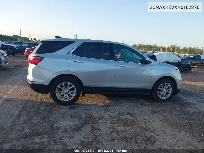 2019 Chevrolet Equinox Lt VIN: 2GNAXKEVXK6102276 Lot: 40726177