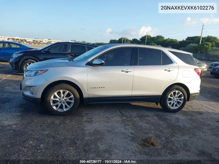 2019 Chevrolet Equinox Lt VIN: 2GNAXKEVXK6102276 Lot: 40726177