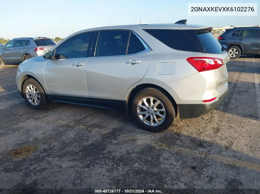 2019 Chevrolet Equinox Lt VIN: 2GNAXKEVXK6102276 Lot: 40726177