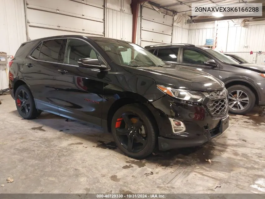 2019 Chevrolet Equinox Lt VIN: 2GNAXVEX3K6166288 Lot: 40729330