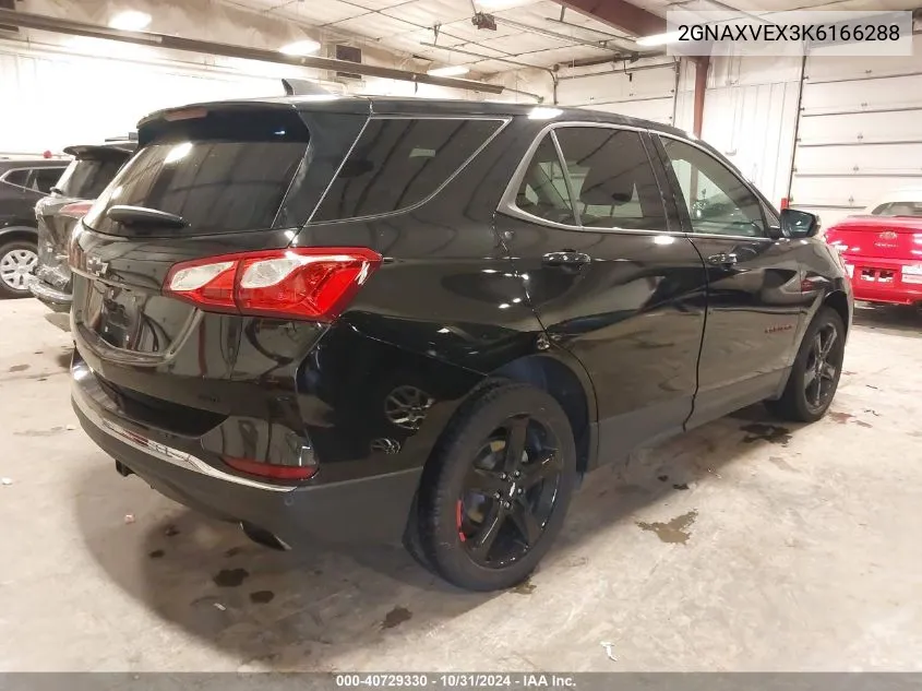 2019 Chevrolet Equinox Lt VIN: 2GNAXVEX3K6166288 Lot: 40729330