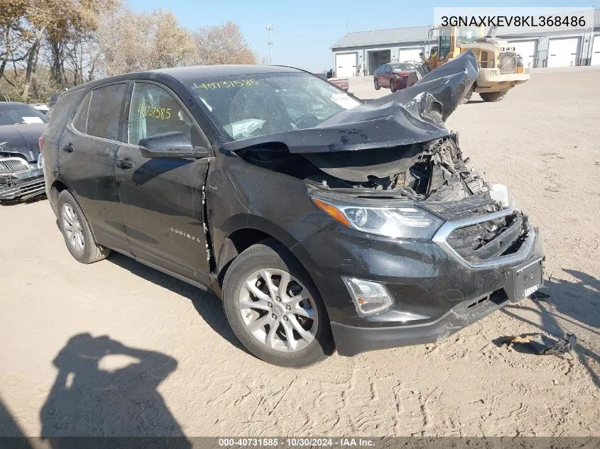 2019 Chevrolet Equinox Lt VIN: 3GNAXKEV8KL368486 Lot: 40731585