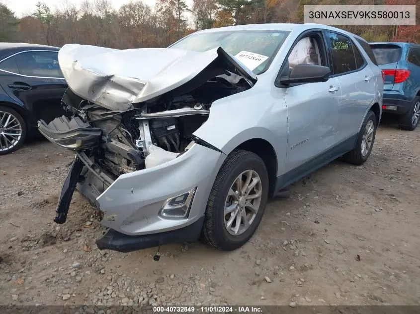 2019 Chevrolet Equinox Ls VIN: 3GNAXSEV9KS580013 Lot: 40732849