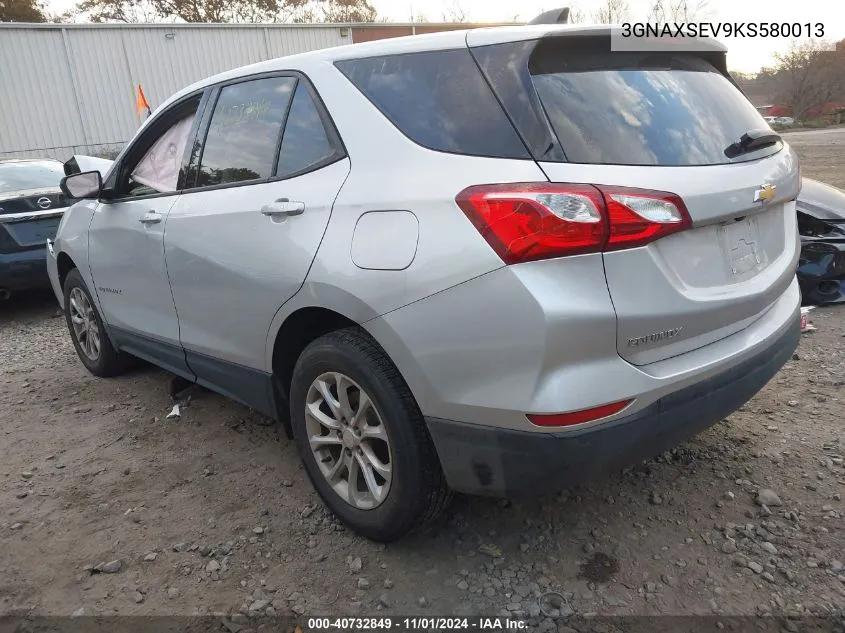 2019 Chevrolet Equinox Ls VIN: 3GNAXSEV9KS580013 Lot: 40732849