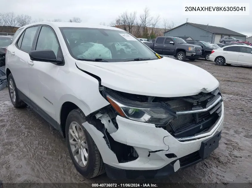 2019 Chevrolet Equinox Ls VIN: 2GNAXHEV8K6305041 Lot: 40736072