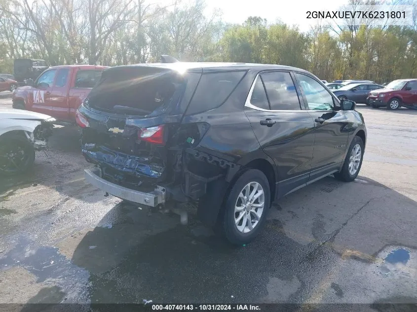 2019 Chevrolet Equinox Lt VIN: 2GNAXUEV7K6231801 Lot: 40740143