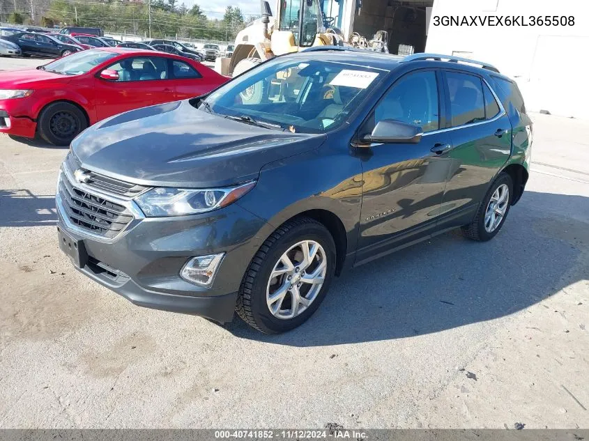 2019 Chevrolet Equinox Lt VIN: 3GNAXVEX6KL365508 Lot: 40741852