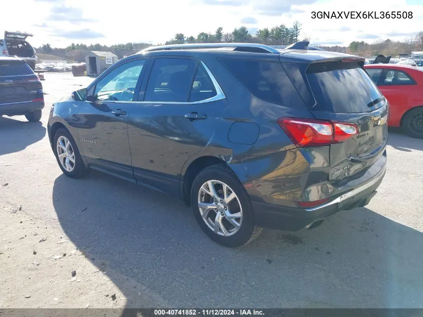 2019 Chevrolet Equinox Lt VIN: 3GNAXVEX6KL365508 Lot: 40741852