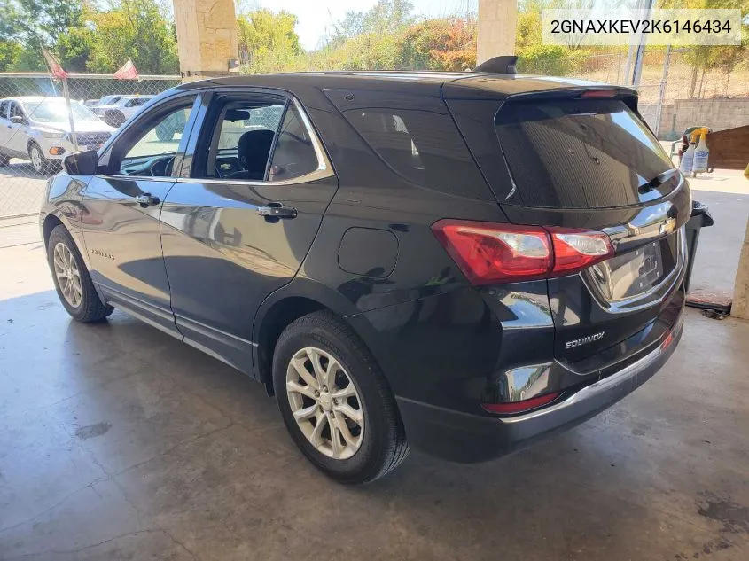 2019 Chevrolet Equinox Lt VIN: 2GNAXKEV2K6146434 Lot: 40750285