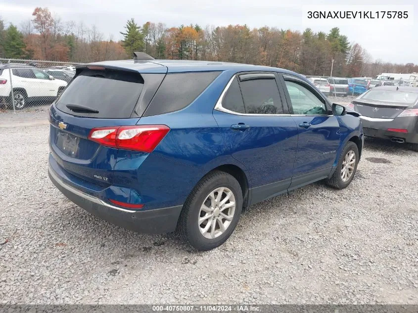 2019 Chevrolet Equinox Lt VIN: 3GNAXUEV1KL175785 Lot: 40750807