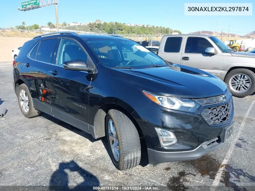 2019 Chevrolet Equinox Lt VIN: 3GNAXLEX2KL297874 Lot: 40751514