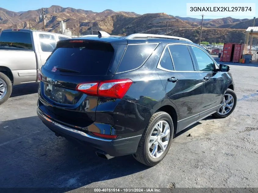 2019 Chevrolet Equinox Lt VIN: 3GNAXLEX2KL297874 Lot: 40751514