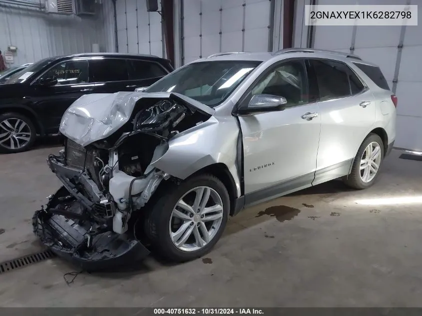 2019 Chevrolet Equinox Premier VIN: 2GNAXYEX1K6282798 Lot: 40751632