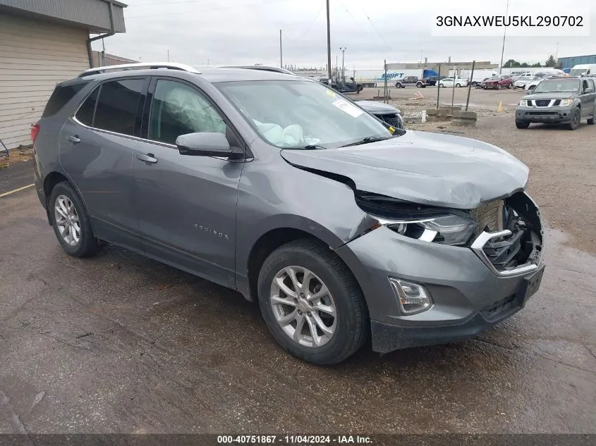 2019 Chevrolet Equinox Lt VIN: 3GNAXWEU5KL290702 Lot: 40751867