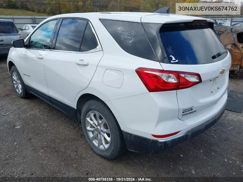 3GNAXUEV0KS674762 2019 Chevrolet Equinox Lt