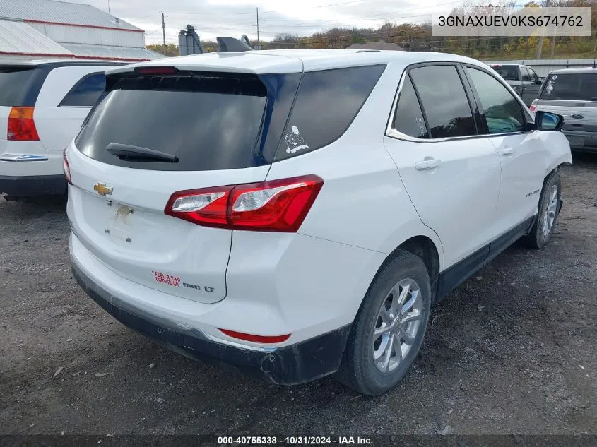 3GNAXUEV0KS674762 2019 Chevrolet Equinox Lt