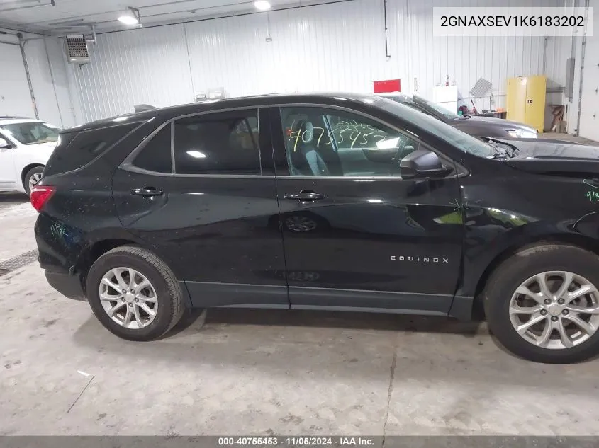 2019 Chevrolet Equinox Ls VIN: 2GNAXSEV1K6183202 Lot: 40755453