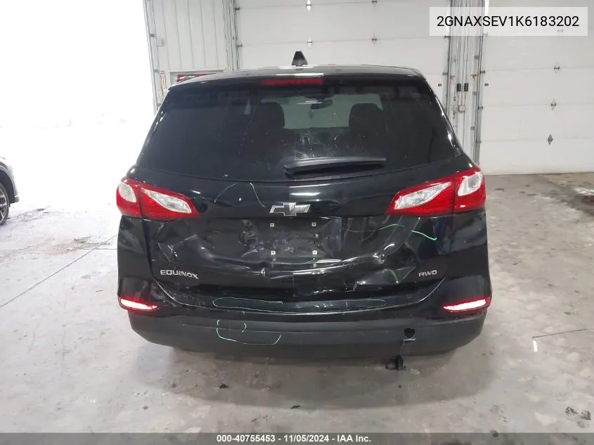 2019 Chevrolet Equinox Ls VIN: 2GNAXSEV1K6183202 Lot: 40755453