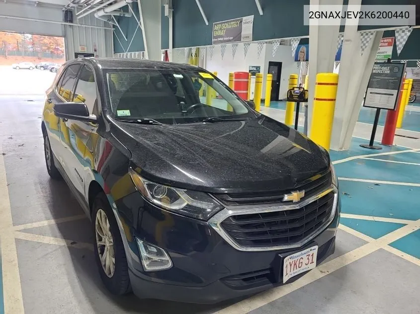 2019 Chevrolet Equinox Lt VIN: 2GNAXJEV2K6200440 Lot: 40757258